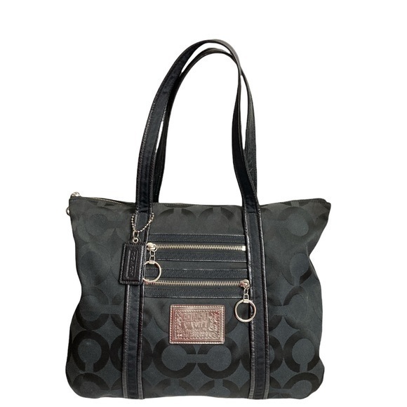 Coach signature y2k op c black poppy bag
